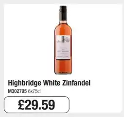 Makro Highbridge White Zinfandel offer
