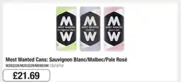 Makro Most Wanted Cans: Sauvignon Blanc/Malbec/Pale Rosé offer