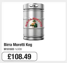 Makro Birra Moretti keg offer