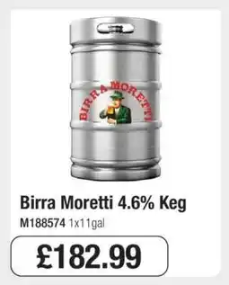 Makro Birra Moretti 4.6% Keg offer