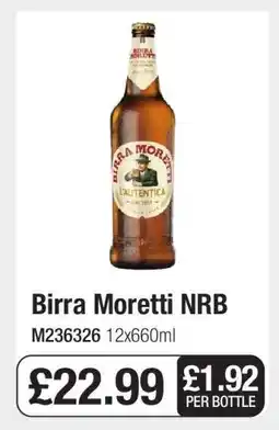 Makro Birra Moretti NRB offer
