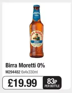 Makro Birra Moretti 0% offer