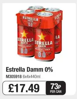 Makro Estrella Damm 0% offer