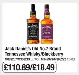 Makro Jack Daniel’s Old No.7 Brand Tennessee Whisky/Blackberry offer