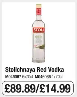 Makro Stolichnaya Red Vodka offer