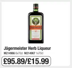 Makro Jagermeister Herb Liqueur offer