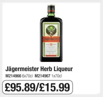 Makro Jagermeister Herb Liqueur offer