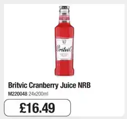 Makro Britvic Cranberry Juice NRB offer