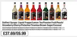 Makro DaVinci Syrups offer