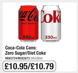 Makro Coca-Cola Cans: Zero Sugar/Diet Coke offer