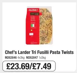 Makro Chef’s Larder Tri Fusilli Pasta Twists offer