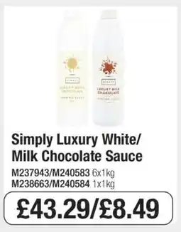 Makro Simply Luxury White/Milk Chocolate Sauce offer
