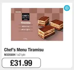 Makro Chef’s Menu Tiramisu offer