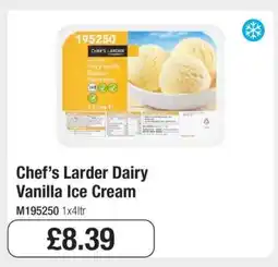 Makro Chef’s Larder Dairy Vanilla Ice Cream offer