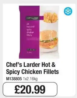 Makro Chef’s Larder Hot & Spicy Chicken Fillets offer