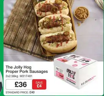 Makro The Jolly Hog Proper Pork Sausages offer