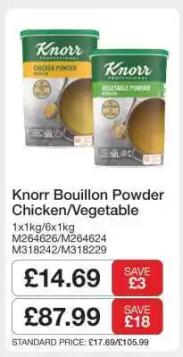 Makro Knorr Bouillon Powder Chicken/Vegetable offer