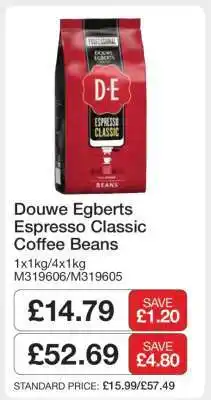Makro Douwe Egberts Espresso Classic Coffee Beans offer