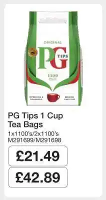 Makro PG Tips 1 Cup Tea Bags offer