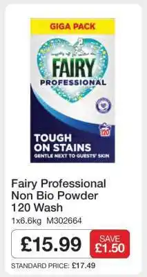 Makro Fairy Professional Non Bio Powder 120 Wash offer