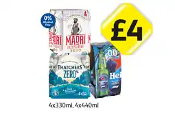Londis Madri Zero, Thatchers Zero, Heineken 0.0 offer