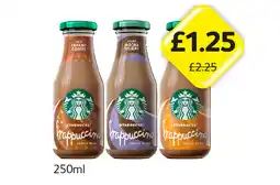 Londis Starbucks Frappuccino Creamy Coffee, Mocha Delight, Caramel offer