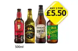 Londis Bulmers, Kopparberg, Thatchers Vintage, Inch's Reserve offer