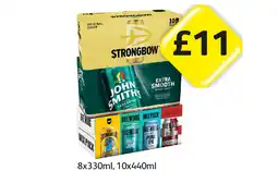 Londis Strongbow, John Smiths, Brewdog Variety offer