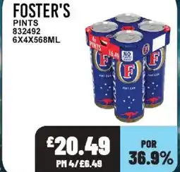 Bestway FOSTER'S Pints offer