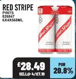 Bestway RED STRIPE Pints offer