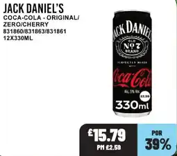 Bestway JACK DANIEL'S Coca-cola - original/ zero/cherry offer