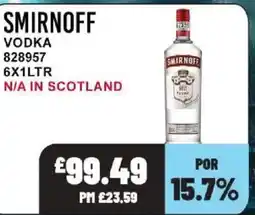 Bestway SMIRNOFF Vodka offer