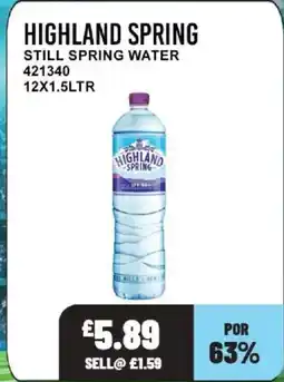 Bestway HIGHLAND SPRING Still spring water offer