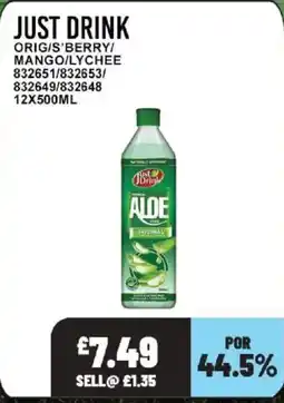 Bestway JUST DRINK Orig/s'berry/ mango/lychee offer