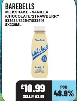 Bestway BAREBELLS Milkshake - vanilla /chocolate/strawberry offer