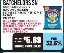 Bestway BATCHELORS SN Curry/bbq beef/ bacon/chicken offer