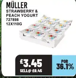 Bestway MÜLLER Strawberry & peach yogurt offer