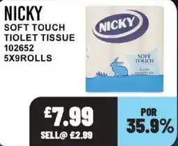 Bestway NICKY Soft touch tiolet tissue offer
