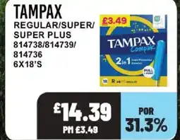 Bestway TAMPAX Regular/super/ super plus offer
