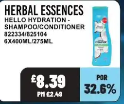 Bestway HERBAL ESSENCES Hello hydration - shampoo/conditioner offer