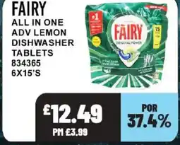 Bestway FAIRY All in one adv lemon dishwasher tablets offer