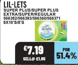Bestway LIL-LETS Super plus/super plus extra/super/regular offer