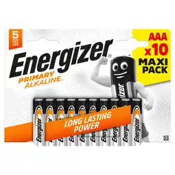 Iceland Energizer Primary Alkaline AAA Batteries, 10 Pack offer