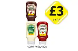 Londis Heinz Classic Barbecue, Salad Cream, Tomato Ketchup offer
