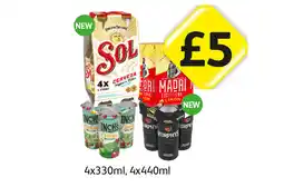 Londis Sol Cerveza, Madri Limon, Inch's Cloudy, Murphy's offer