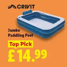 Lidl CRIVIT Jumbo Paddling Pool offer