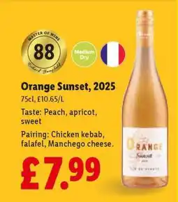 Lidl Orange Sunset, 2025 offer