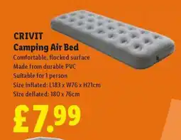 Lidl CRIVIT Camping Air Bed offer