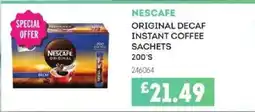 Bestway NESCAFE Original decaf instant coffee sachets offer