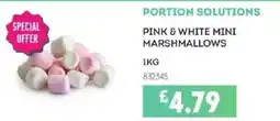 Bestway PORTION SOLUTIONS Pink & white mini marshmallows offer